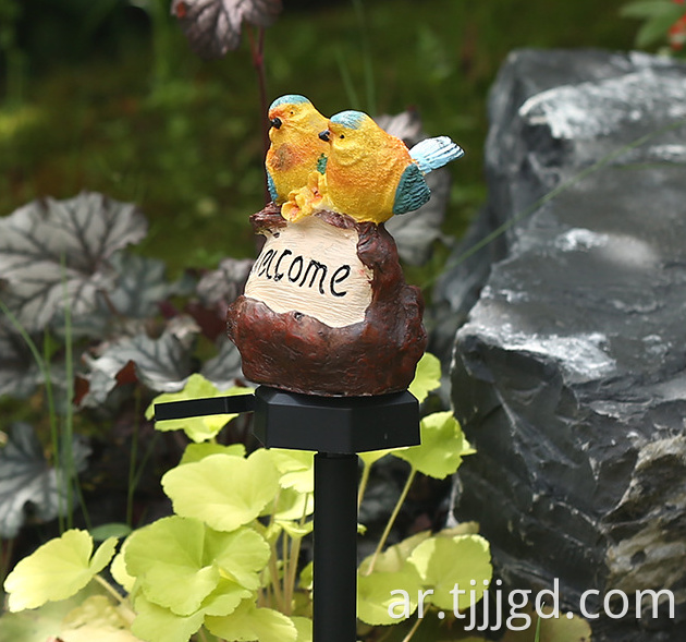 Solar Bird Resin Lamp